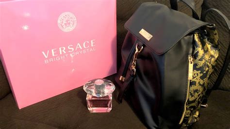 versace backpack free with perfume|Versace perfume with free bag.